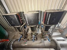 Grundfos Hydro MPC-E & 3 CRE 64-2 pumps. Grundfor booster pump set as part of GSK water treatment