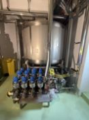 MW 3 Storage area with 3 x 6-0 Ltr 316 SS Musk single skin tanks. 1 x 500 ltr 316 SS Musk Base Buffe