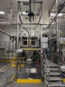 Big Bag Station and Buffer Hopper. Powder Handling System. Bulk Bag Emptying Station with 2000 kg St