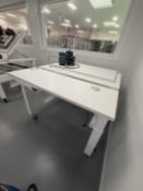 Development test Rig/Table. Mobile with small underslung drawer. Height adjustable and top on rachet