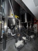 2x 8000 ltr 316 SS Storage tanks. Frames on load cells. Storage 41/42 2 x Fristrams rotary lobe pump