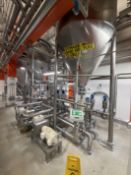 2x Discain Engineering 8000 ltr 316 SS Storage tanks. Frames on load cells. Storage 45/46 3 x Fristr