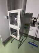 Armaguard Cabinet with sliding base stacked on top for double height on SS frame. Located on 1st Flo