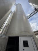 316 SS Powder silo. Estimated at 185 m2 Gross volume. Westinghouse DMN Pneumatic Rotary valve. Mettl