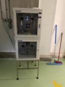 Armaguard Cabinet with sliding base stacked on top for double height on SS frame. Located on 1st Flo