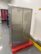 Cabinet and Trollies. Teknomek Stainless Steel Cabinets, 3 x Stainless Steel Trollies and Sypsal Sta