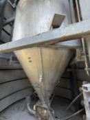Solitec 316 SS Powder Silo 1. Approx 75 Tonne capacity subject to material. Fitted with a single ton