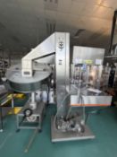 Line 17 Master Vibrator Cap Sorter fed by Cap hopper with flighted conveyor. 2 Change parts for diff
