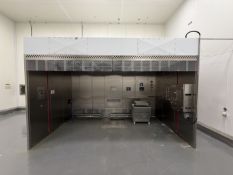 Extract Technology Powder Handling Booth. Stainless Steel Powder Handling Booth with rear dust extra
