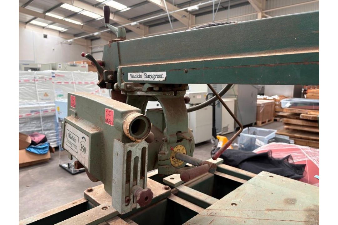 Wadkin Bursgreen BRA350 radial arm saw - S/N 79583 - 3PH. Please note there is a £20 Plus VAT Lift O - Image 2 of 6