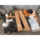 Contents of pallet to include 2 x resaw feeders, 2 x mitre fences, box of spanners, turning tooling, - Image 1 of 4