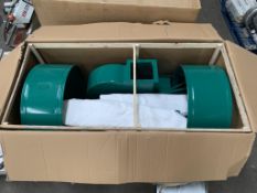 4kW boxed mobile twin bag dust collector. Please note there is a £10 Plus VAT Lift Out Fee on this l
