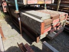 Qty of Kwikstage type scaffolding platforms steel/galvanised length 2410mm- stillage included. Pleas