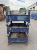 3x rectangular stacking stillages- 310mm x 340mm. Please note there is a £5 plus VAT Lift Out Fee on