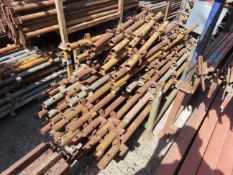Qty of Kwikstage type scaffolding platforms various sizes- stillage included. Please note there is a
