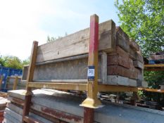 Qty of Kwikstage type scaffolding platforms steel/galvanised length 1250mm, with 8x wood planks leng