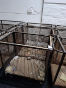 3 Steel mobile cage trolleys