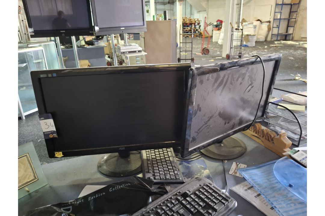 2 x AOC 24365 Wb monitors - Image 1 of 3
