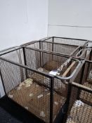 3 Steel mobile cage trolleys