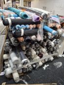 60�/150cm mixed polyester fabric in various colours
