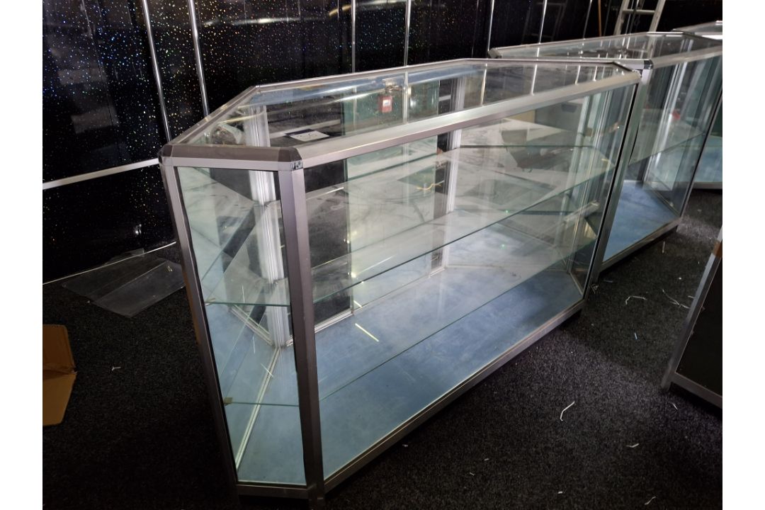 Glass display cabinet - Image 1 of 3