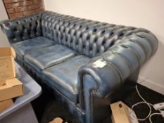 Blue chesterfield sofa