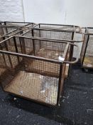 3 Steel mobile cage trolleys