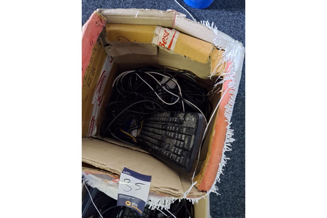 2 Boxes of various cables and keyboards - Image 3 of 4