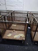 3 Steel mobile cage trolleys