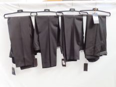 4 x pairs of Hugo Boss tuxedo trousers - sizes 30, 32, 36 and 40 - total RRP900+