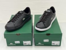 2 x pairs of Lacoste leather shoes - size 10 - RRP£225