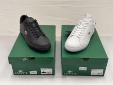 2 x pairs of Lacoste leather shoes - size 10 - RRP£220