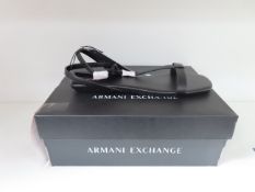 ARMANI EXCHANGE Black Sandals