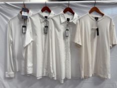 4 x Armani Exchange tops - 3 x long sleeve shirts and 1 x t-shirt - sizes S, L, XL and XXL - total R