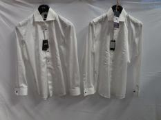 2 x Hugo Boss tuxedo shirts - sizes 15 3/4 and 16 - RRP£360