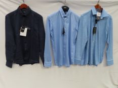 3 x Hugo Boss shirts - size S/15 - total RRP£300+