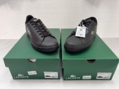 2 x pairs of Lacoste leather shoes - size 10 - RRP£230