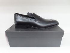 Pair of BOSS Black Leather Loafers