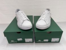 2 x pairs of Lacoste leather shoes - size 12 - REP£225