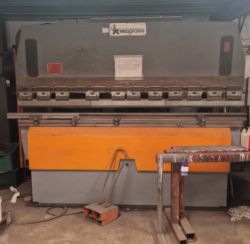 Assets of a structural steel fabricators to include Megoform hydraulic pressbrake, Kingsland 85XS hydraulic metal worker, a range of welders etc