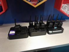 12 : RETEVIS walkie talkies with 3 : RTC27 charging bases, as lotted