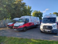 The assets of a Window and Door Hardware supplier, including Vans, Forklift and Racking