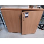 3 x Double door storage cabinets (contents not included)
