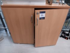 3 x Double door storage cabinets (contents not included)