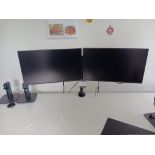 2 x Phillips 24E1N11 monitors with desk mounted cantilever bracket
