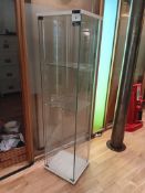 2 x Glass display cabinets