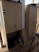 2 x Double door cabinets (contents not included)