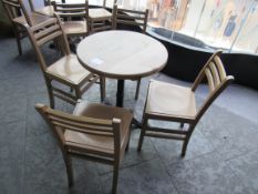 Round bistro table 60cm with 4 chairs