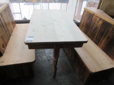 Pine booth table 120 x 69cm