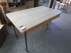 Pine booth table 120 x 69cm